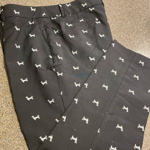 LOFT Marisa Dachshund print pant Sz 16